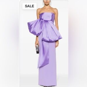 Solace London Maeve bow-embellished gown